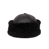 Black Winter hat, Head warmer, Leather hat, Beanies, Fur hats, Skullcap, Cap, Hunting Hat, Dirilis Cap