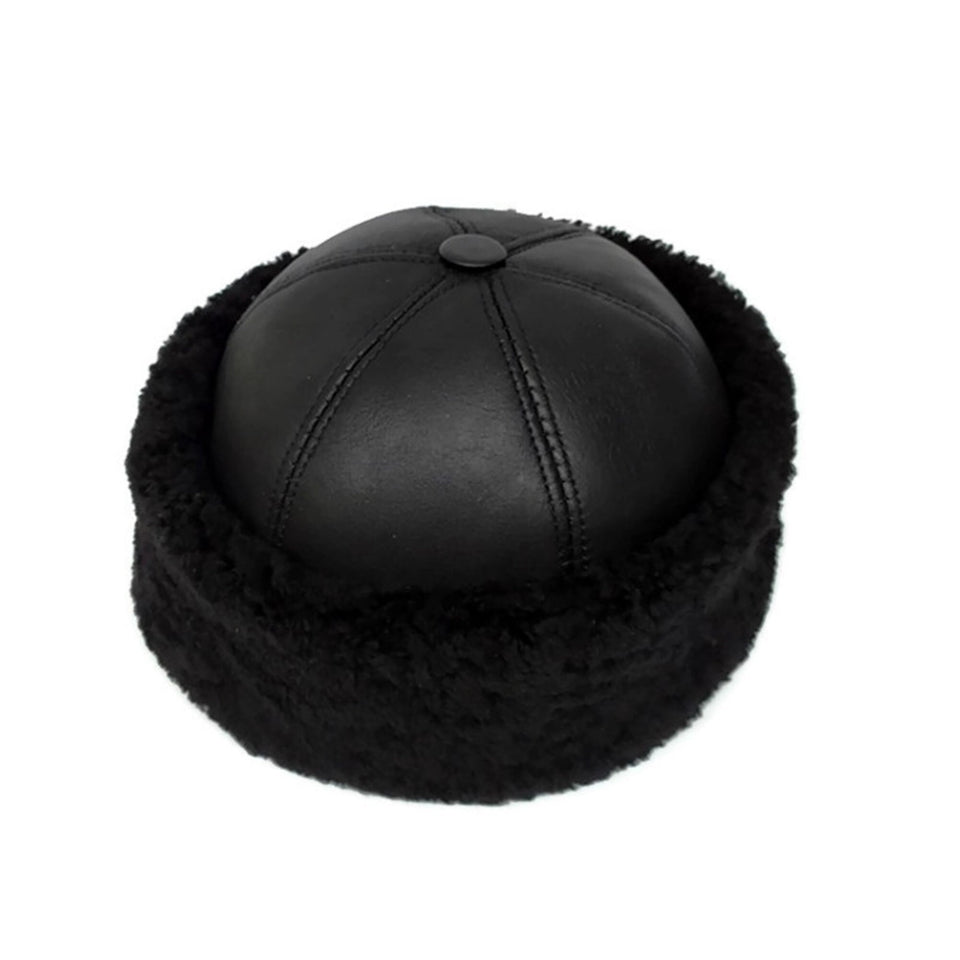 Crni zimski šešir, topliji za glavu, kožni šešir, veste, kaputi od krzna, lubanja, kapa, lovačka kapa, kapa Dirilis