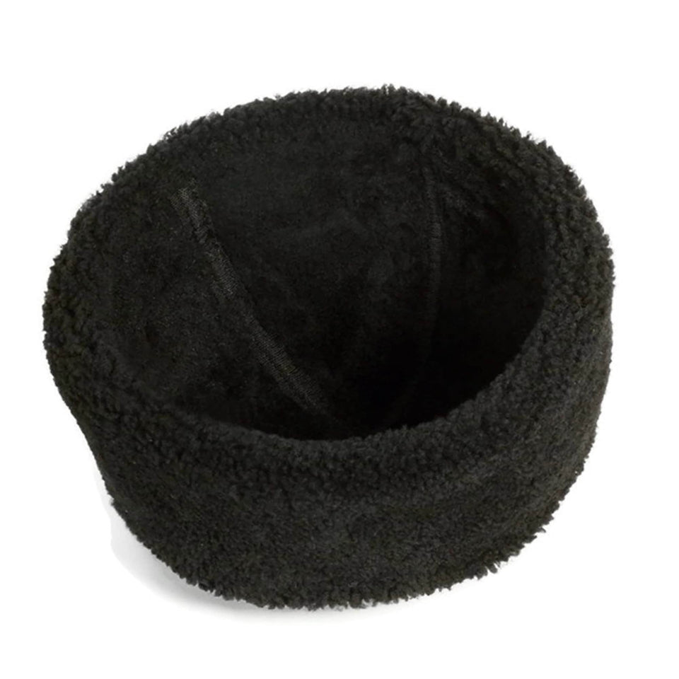 Black Winter hat, Head warmer, Leather hat, Beanies, Fur hats, Skullcap, Cap, Hunting Hat, Dirilis Cap