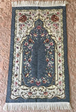 Islamic Turkish Lux Chenille Floral Prayer Mat Janamaz Sajjada, Prayer Rug, Unique Muslim Gift