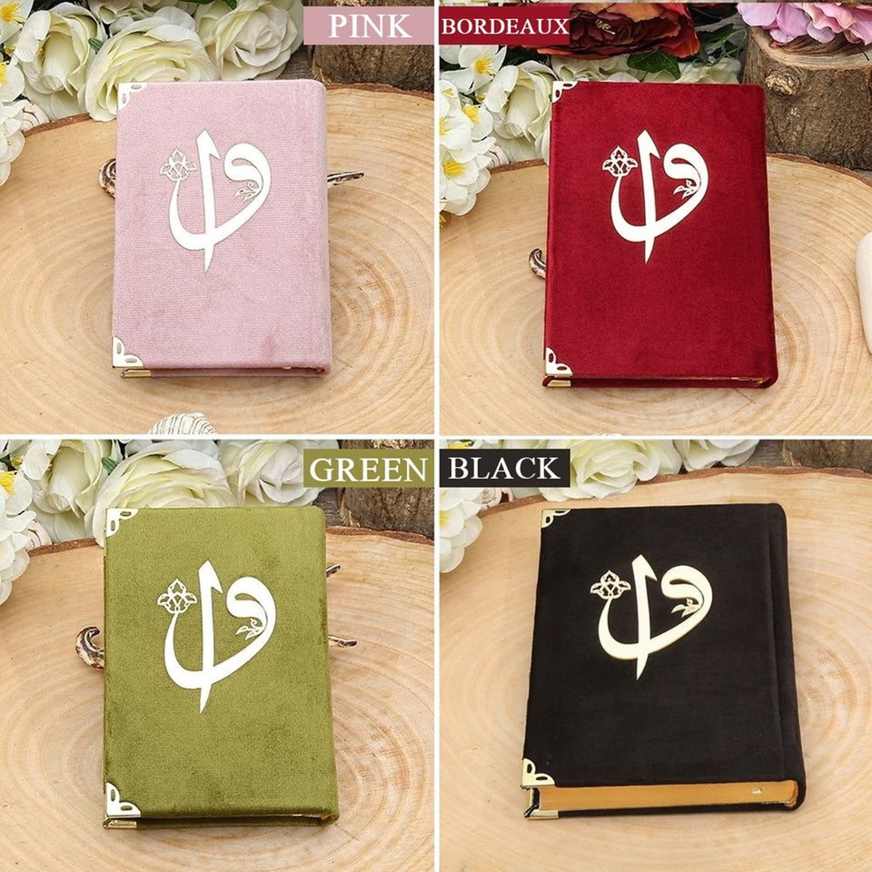 Medium Pocket Size Velvet Qurans 10x13 cm, Moshaf, Koran, Islamic Book, Quran Favors, Unique Islamic Gift Set, Ramadan Gift