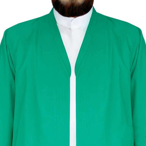 S, M, L, XL, XXL Plain Mens Grass Green Thobe, Galabiyya, Jubbah, Musulman Long Kurta, Vêtements musulmans, Jubbah de base, Robe de prière - Islamicbazaar