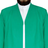 S, M, L, XL, XXL Plain Mens Grass Green Thobe, Galabiyya, Jubbah, Muslim Long Kurta, Muslim Clothes, Basic Jubbah, Prayer Robe - islamicbazaar