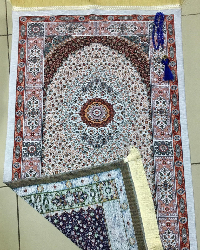 Bohemian Prayer Mat, Prayer Mat with Tasbeeh, Prayer Rug, Bohemian Rug, Turkish Rug, Islamic Gift YSLM06 - islamicbazaar