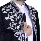 Celebi S, M, L, XL  Embroidered Black Jubbah, Islamic Mens Wear, Bordured Thobe, Galabiyya, Long Kurta, Cubbe - islamicbazaar