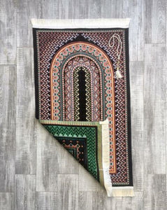 Bohemsk bønemåtte, bønemåtte med Tasbeeh, bønnerum, Boho-tæpper, tyrkisk tæpper, islamisk gave YSLM11