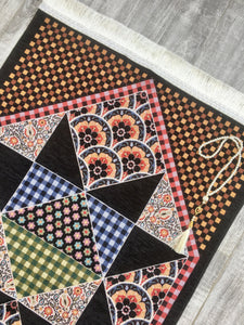 Geometrische Rainbow gebedsmat, gebedsmat met Tasbeeh, gebedskleed, Boheems tapijt, Turks tapijt, islamitische gift YSLM14
