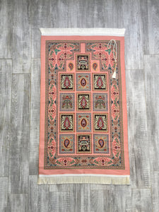 Tapis de prière patchwork arc-en-ciel, tapis de prière avec Tasbeeh, tapis de prière, tapis bohème, tapis turc, cadeau islamique YSLM18