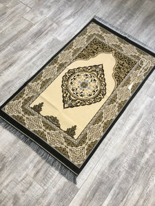 Oriental Motif Cotton Prayer Mat, Prayer Mat with Tasbeeh, Prayer Rug, Muslim Janamaz, Sajjada, Turkish Rug, Islamic Gift YSLM29