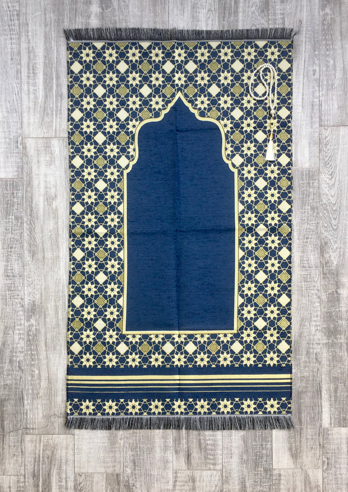 Oriental Motif Prayer Mat, Prayer Mat with Tasbeeh, Prayer Rug, Muslim Janamaz, Sajjada, Turkish Rug, Islamic Gift YSLM30