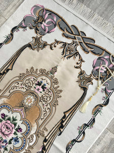 Andalus Flowers 2 Prayer Mat, Prayer Mat with Tasbeeh, Prayer Rug, Muslim Janamaz, Sajjada, Turkish Rug, Islamic Gift YSLM36