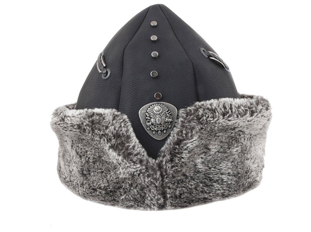 Turkish Ottoman Bork Hat Ertugrul Dirilis Fur Leather Winter Cap, Kayi Tribe IYI, Resurrection Ertugrul Caps TVD 2021