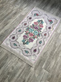 Samarqand Flowers Prayer Mat, Dowries Prayer Rug, Wedding Gift, Prayer Rug with tasbih, Sajjada, Janamaz, Dowry, Marriage Gift YSLM40 - islamicbazaar