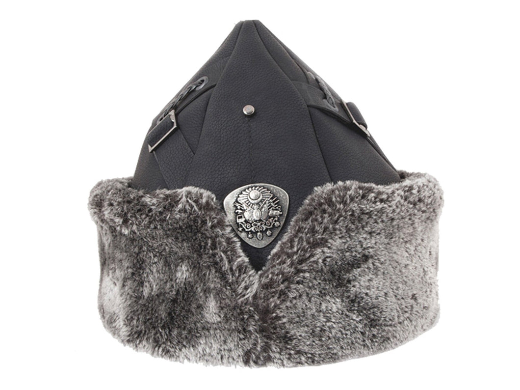 Turkish Ottoman Bork Hat Ertugrul Dirilis Fur Leather Winter Cap, Kayi Tribe IYI, Resurrection Ertugrul Caps TVD 2028