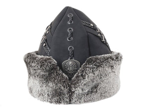 Tyrkisk osmannisk Bork Hat Ertugrul Dirilis Fur Leather Winter Cap, Kayi Tribe IYI, Resurrection Ertugrul Caps TVD 2001