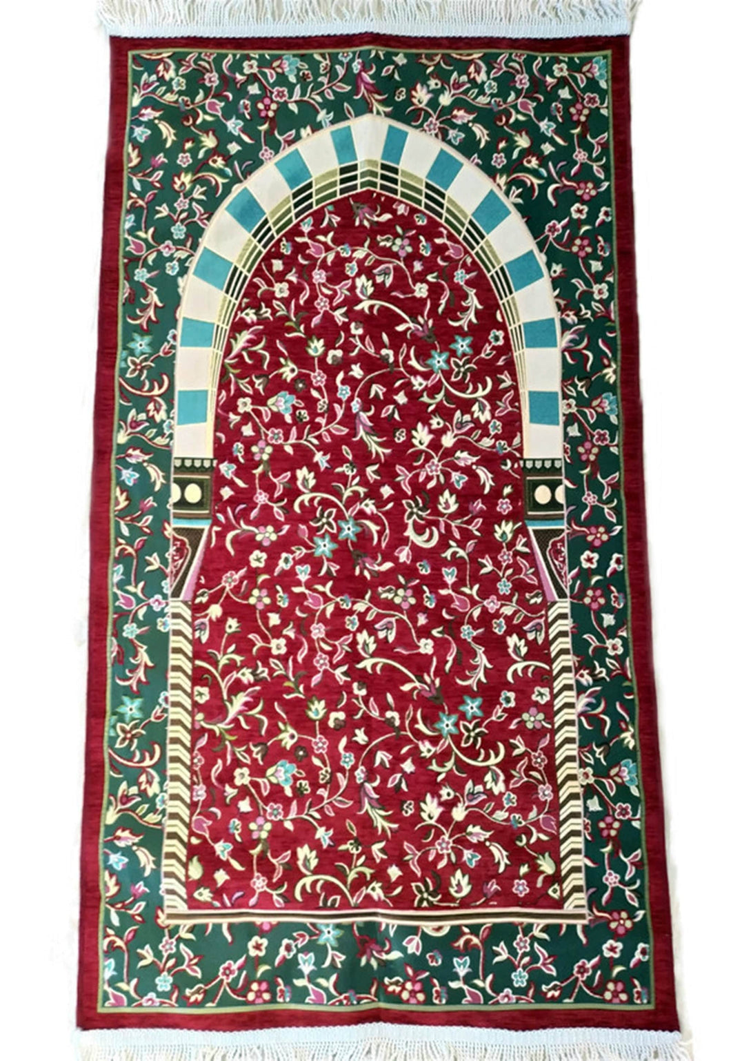 Al Masjid an Nabawi Sejadah, Rawdah Inspired Lux Prayer Mat,  Prophet's Mosque Prayer Rug, Alrawda Janamaz, Rawda, Unique Islamic Gift