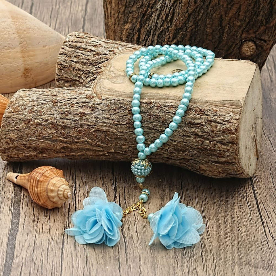 Azumin Kyauta na Azumin Zinare, Kushin Auduga, Matukar Auwal da kuma Pearl Bead Tasbeeh Saita, Hajj Mubarak, Hajj Mabrour, Tasbeeh Sejadah Saita MVD6