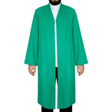 S, M, L, XL, XXL Plain Mens Grass Green Thobe, Galabiyya, Jubbah, Muslim Long Kurta, Muslim Clothes, Basic Jubbah, Prayer Robe - islamicbazaar