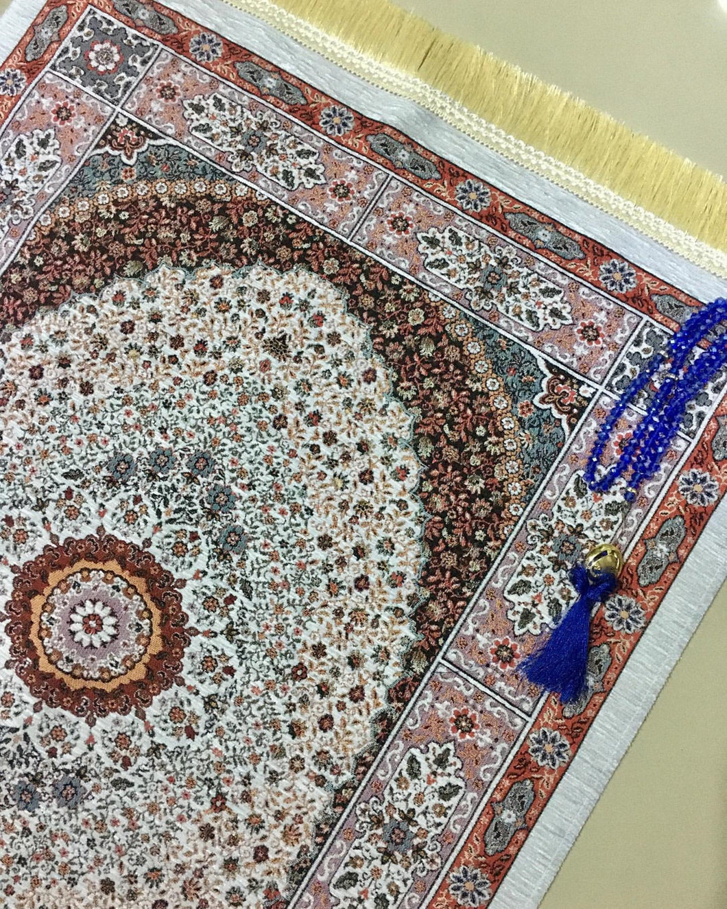 Bohemian Prayer Mat, Prayer Mat with Tasbeeh, Prayer Rug, Bohemian Rug, Turkish Rug, Islamic Gift YSLM06 - islamicbazaar