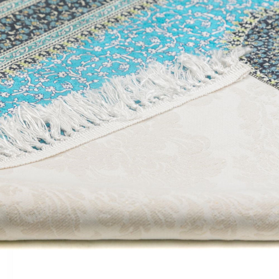 Turquoise Kilim Prayer Mat, Turkish Prayer Mat, Janamaz, Muslim Prayer Rug, Islamic Gift MVD32