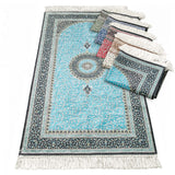 Turquoise Kilim Prayer Mat, Turkish Prayer Mat, Janamaz, Muslim Prayer Rug, Islamic Gift MVD32