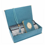 Islamic Gift Box, Special Gift for Father, Velvet Quran, Prayer Mat and Crystal Tasbih Set, Gift for Dad Unique Islamic Gift AOL5
