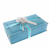 Blue Islamic Gift Box, Special Gift for Father, Velvet Quran, Prayer Mat and Crystal Tasbih Set, Gift for Dad MVD38