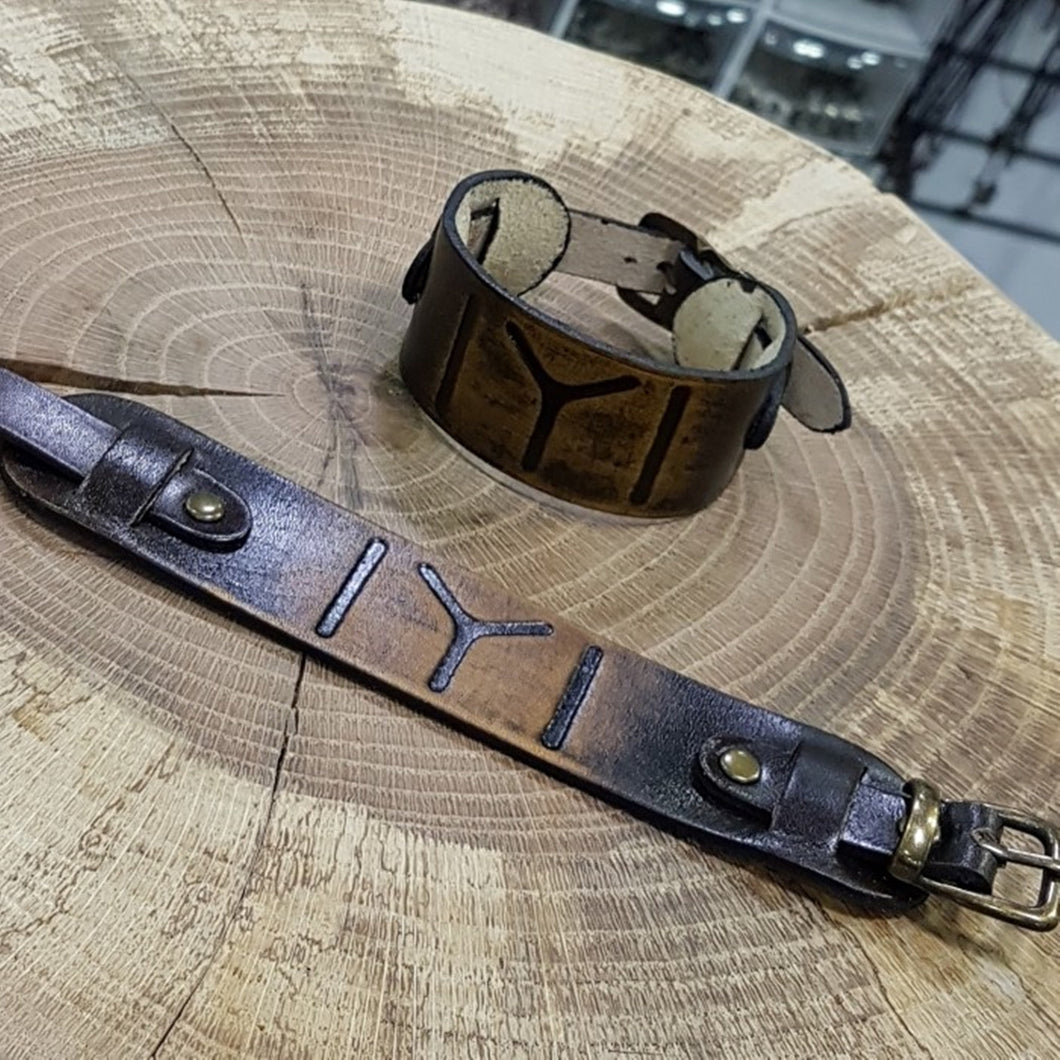 Handmade Geunine Leather Kayi Tribe Bracelet, Ertugrul Series Accessories, Ertugrul Bracelet, Mens Bracelet, Ertugrul Resurrection - islamicbazaar