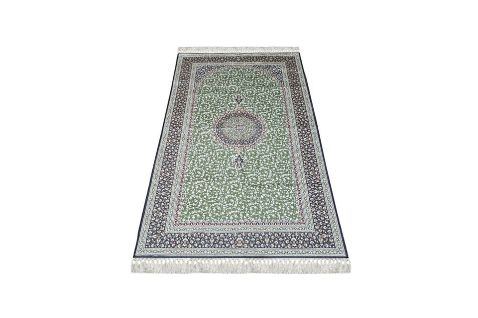 Lux Wooden Islamic Gift Box, Special Gift for Husband, Green Leather Quran, Prayer Mat, 33 Bead Tasbih, Kufi Cap Eid Mubarak MVD57