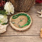 Lux Wooden Islamic Gift Box, Special Gift for Husband, Green Thermo Leather Quran, Prayer Mat, 33 Bead Tasbih, Eid Gifts MVD62