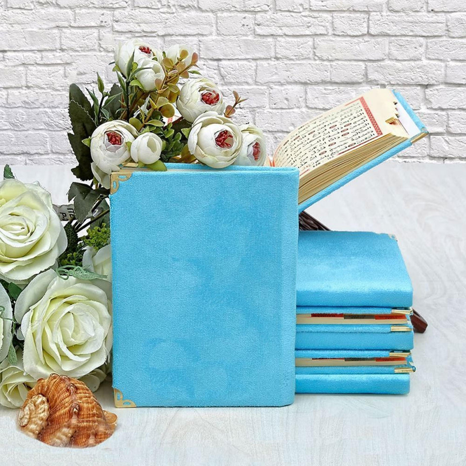 Blue Yaseen Gift Set, Ramadan, Arabic Quran Book, Prayer Mat and Prayer Beads Set, Quran Favors, Hajj Favors, Eid Gifts MVD65