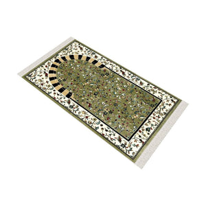 Almunawara Rawda Soft Padded Prayer Rug, Cotton Bottom Layer Janamaz, Masjid an Nabawi Soft Prayer Rug, Rawdah Sajdah Musalla