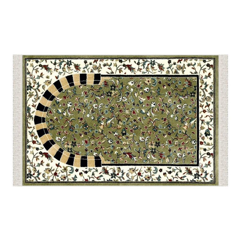 Almunawara Rawda Soft Padded Prayer Rug, Cotton Bottom Layer Janamaz, Masjid an Nabawi Soft Prayer Rug, Rawdah Sajdah Musalla
