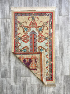 Ottoman Motif Prayer Mat, Prayer Mat with Tasbeeh, Prayer Rug, Muslim Janamaz, Bohemian Rug, Turkish Rug, Islamic Gift YSLM20