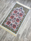 Ottoman Tile Motif Prayer Mat, Prayer Mat with Tasbeeh, Prayer Rug, Muslim Janamaz, Medieval Rug, Turkish Rug, Islamic Gift YSLM25