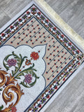 Andalus Gardens Prayer Mat, Prayer Mat with Tasbeeh, Prayer Rug, Muslim Janamaz, Sajjada, Turkish Rug, Islamic Gift YSLM28