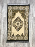 Oriental Motif Cotton Prayer Mat, Prayer Mat with Tasbeeh, Prayer Rug, Muslim Janamaz, Sajjada, Turkish Rug, Islamic Gift YSLM29