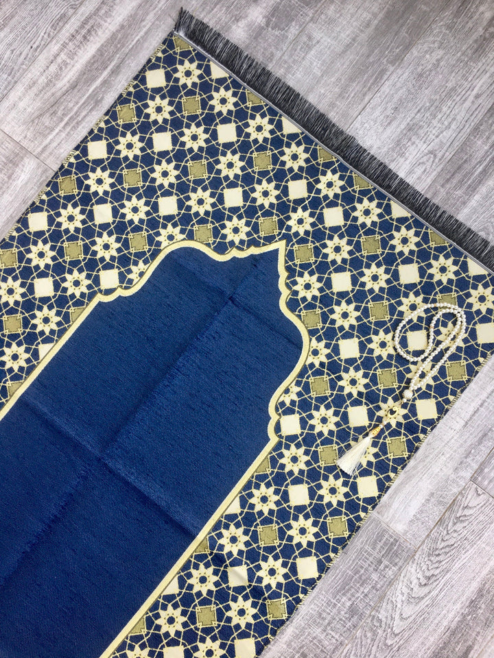 Oriental Motif Prayer Mat, Prayer Mat with Tasbeeh, Prayer Rug, Muslim Janamaz, Sajjada, Turkish Rug, Islamic Gift YSLM30