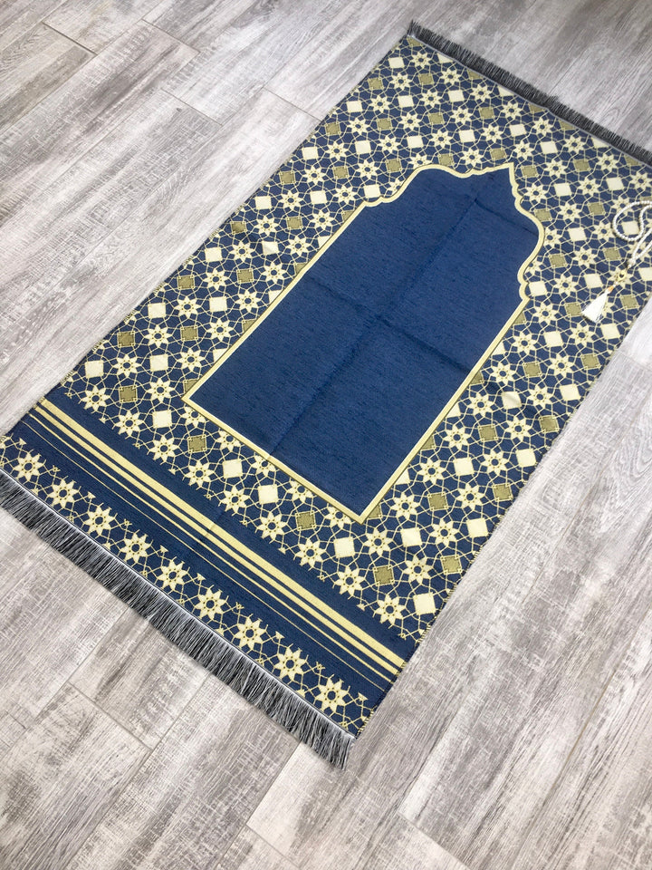 Oriental Motif Prayer Mat, Prayer Mat with Tasbeeh, Prayer Rug, Muslim Janamaz, Sajjada, Turkish Rug, Islamic Gift YSLM30