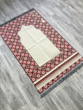 Oriental Motif Cotton Prayer Mat, Prayer Mat with Tasbeeh, Prayer Rug, Muslim Janamaz, Sajjada, Turkish Rug, Islamic Gift YSLM32