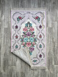 Samarqand Flowers Prayer Mat, Dowries Prayer Rug, Wedding Gift, Prayer Rug with tasbih, Sajjada, Janamaz, Dowry, Marriage Gift YSLM40 - islamicbazaar