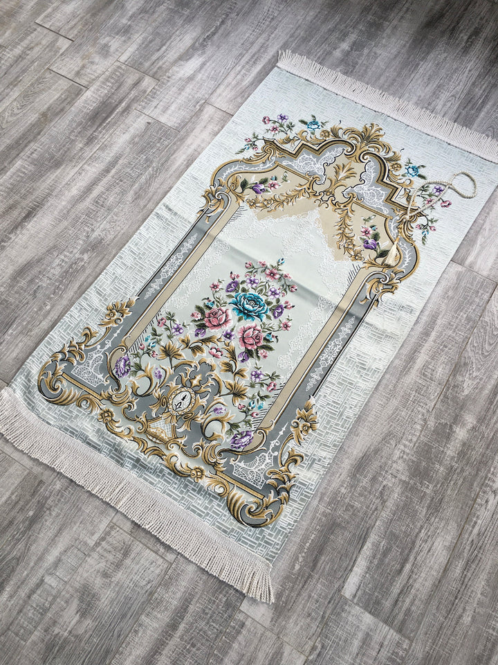 Door to Qurtoba Prayer Mat, Dowries Prayer Rug, Wedding Gift, Prayer Rug with tasbih, Sajjada, Janamaz, Dowry, Marriage Gift YSLM44 - islamicbazaar