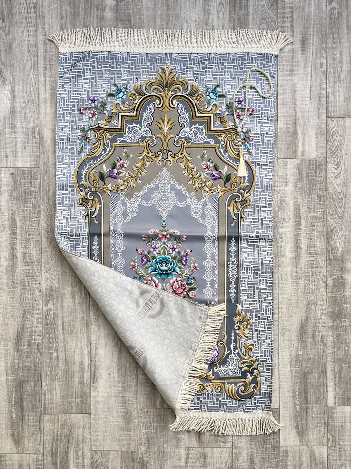 Door to Istanbul Prayer Mat, Dowries Prayer Rug, Wedding Gift, Prayer Rug with tasbih, Sajjada, Janamaz, Dowry, Marriage Gift YSLM46 - islamicbazaar