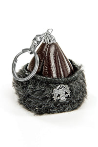 Braun minijaturni Ertugrul privjesak, mini ručno izrađene kape za viseće automobile, Ertugrul vaskrsenje, prvi poklon za automobil, minijaturni privjesak za ključeve