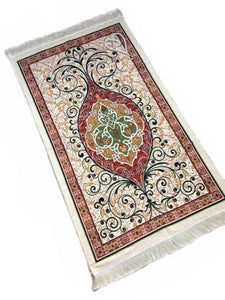 Boho Flowers Prayer Mat, Prayer Mat with Tasbeeh, Prayer Rug, Muslim Janamaz, Sajjada, Turkish Rug, Islamic Gift YSLM41