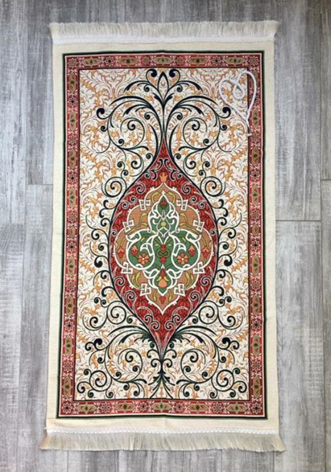 Boho Flowers Prayer Mat, Prayer Mat with Tasbeeh, Prayer Rug, Muslim Janamaz, Sajjada, Turkish Rug, Islamic Gift YSLM41
