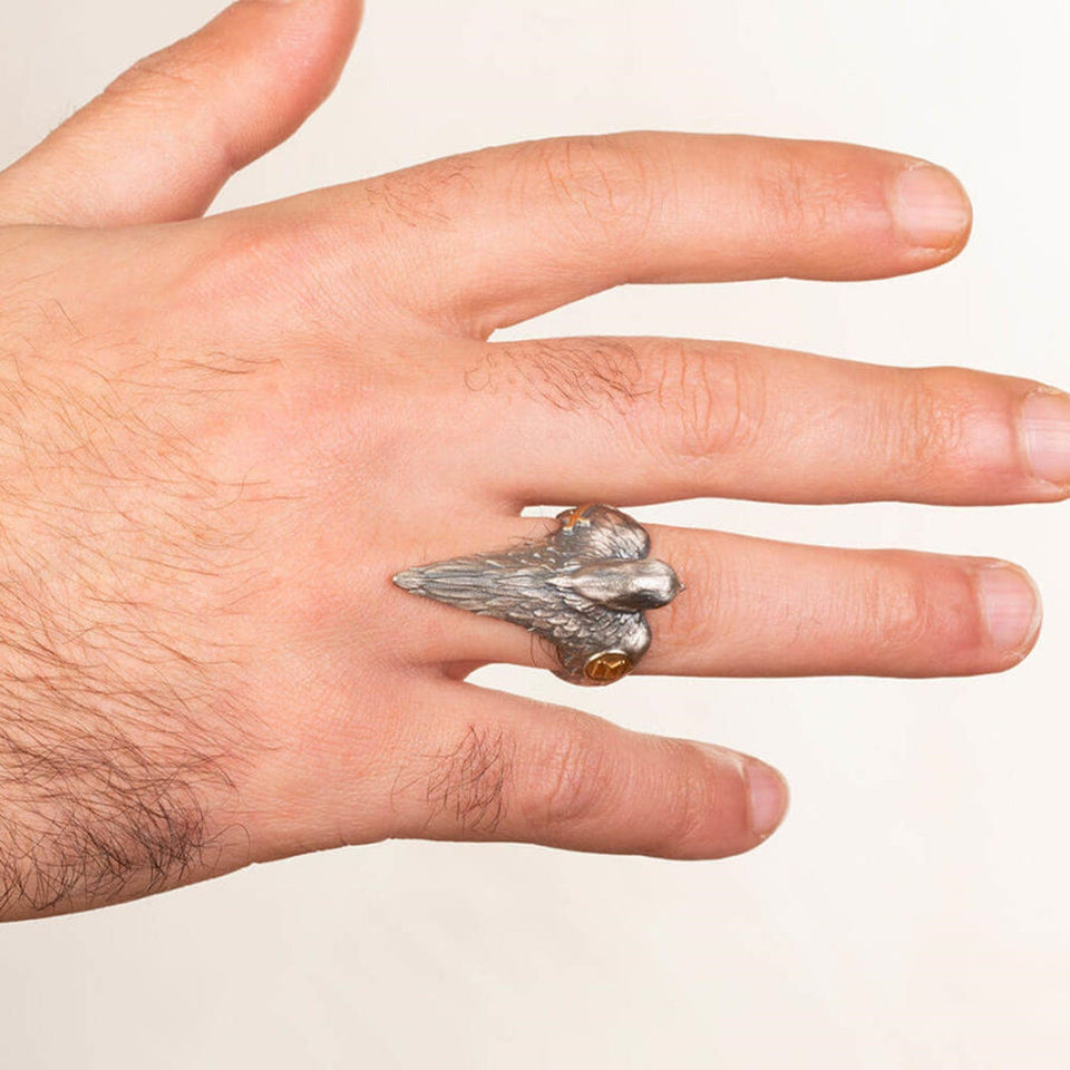 Dirilis Ertugrul Silver Ring, 925 Sterling Silver Mens Ring, Ertugrul Ring, Resurrection Ertugrul Accessories - islamicbazaar