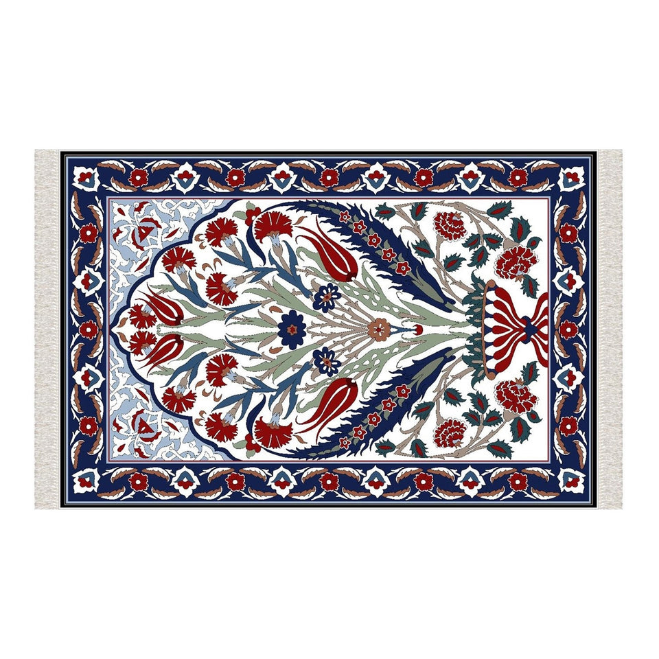 Lalezar Soft Padded Prayer Rug, Cotton Bottom Layer Janamaz, Bamboo Cotton Prayer Rug, Lux Sajdah Musalla
