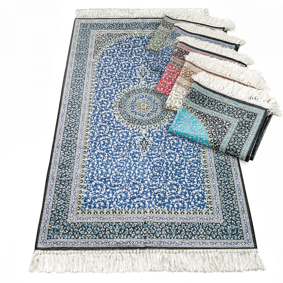 Royal Blue Kilim Prayer Mat, Turkish Prayer Mat, Janamaz, Muslim Prayer Rug, Islamic Gift MVD34 - islamicbazaar