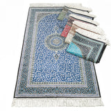 Royal Blue Kilim Prayer Mat, Turkish Prayer Mat, Janamaz, Muslim Prayer Rug, Islamic Gift MVD34 - islamicbazaar